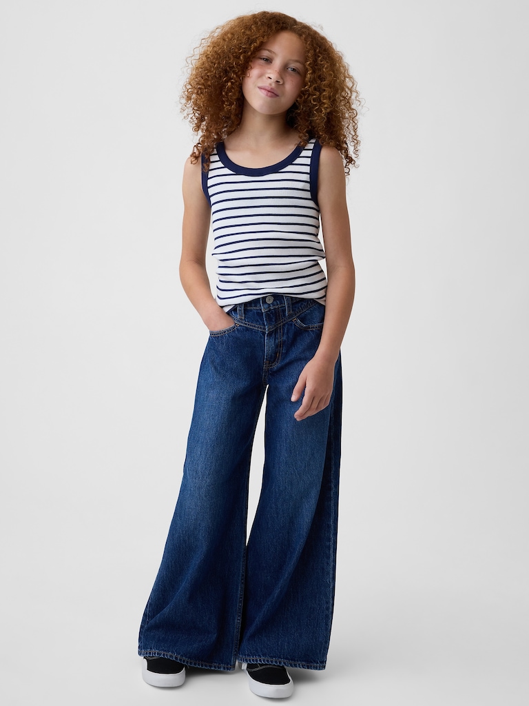 Kids Low Rise Front Yoke Baggy Jeans