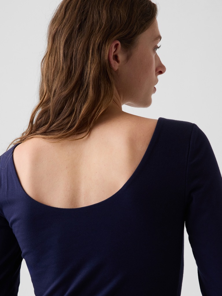 CloseKnit Jersey Scoop-Back T-Shirt