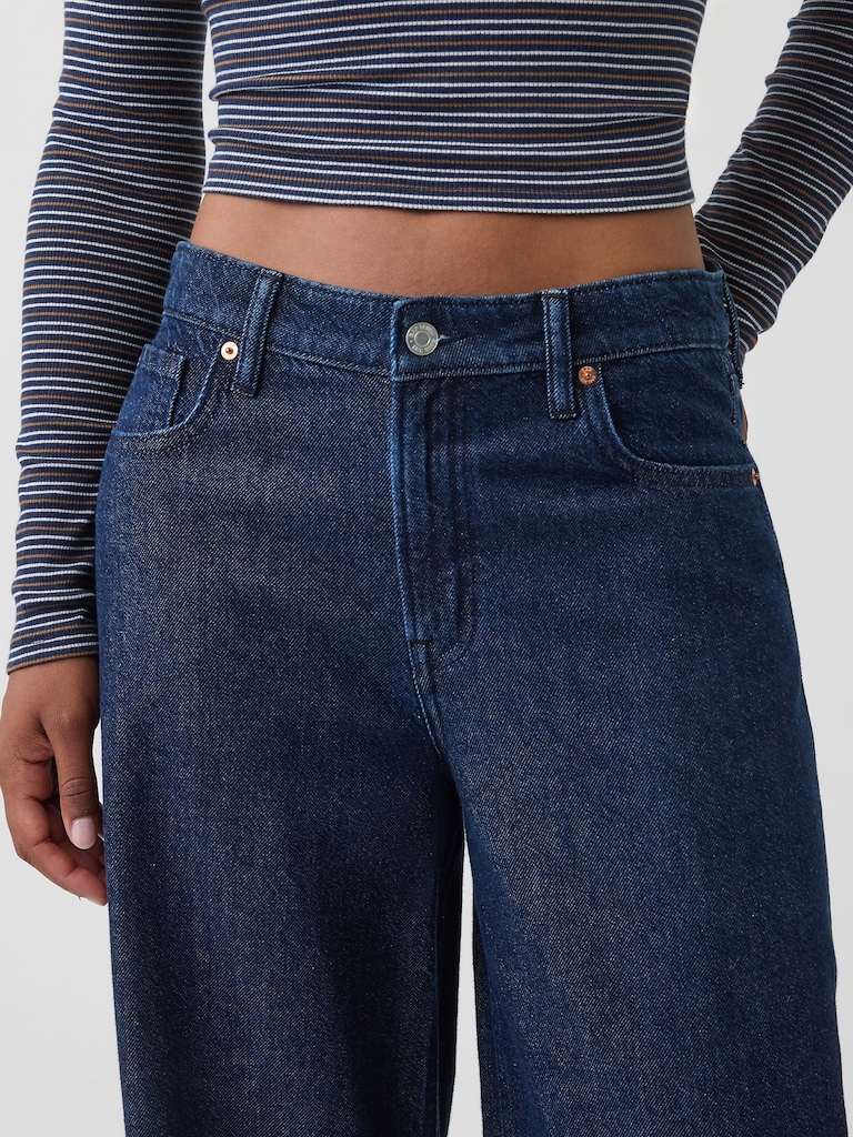 Curvy Mid Rise UltraSoft Baggy Jeans