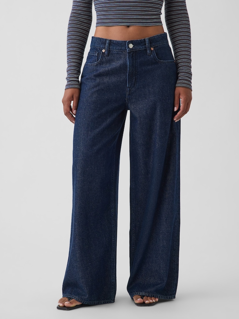 Curvy Mid Rise UltraSoft Baggy Jeans