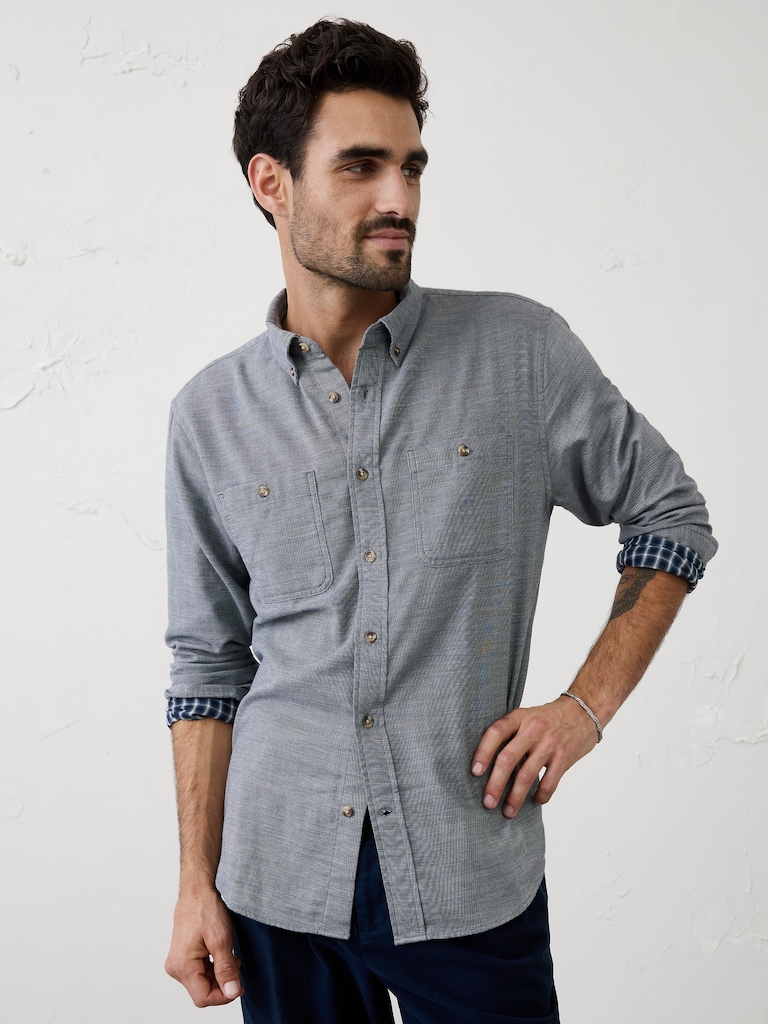 Standard-Fit Soft Double Weave Shirt