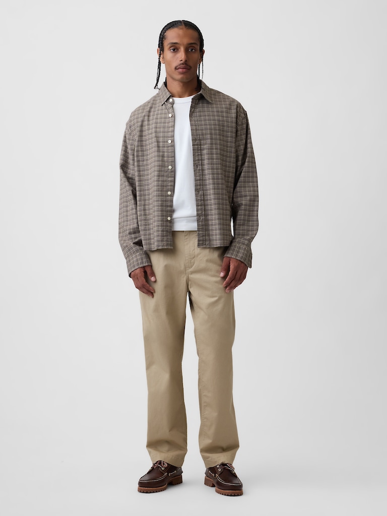 Modern Loose Pleated Khakis