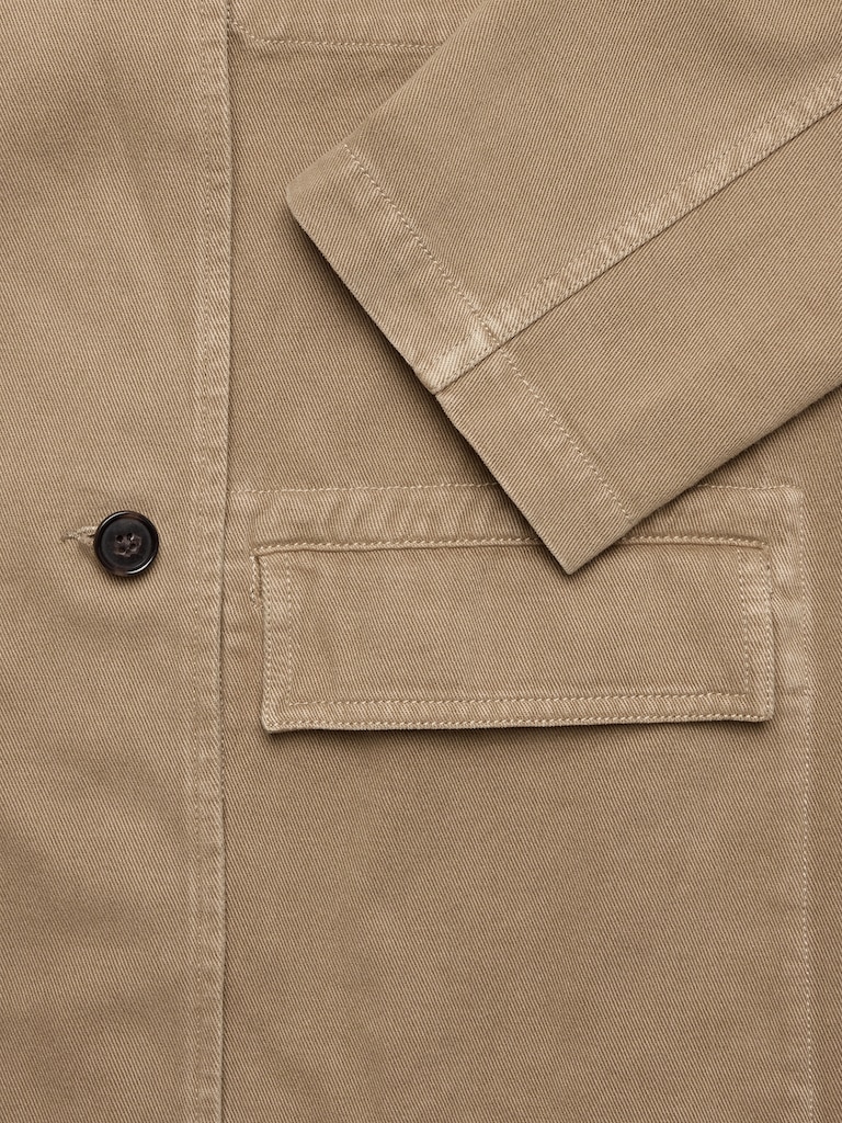 Cotton-Linen Utility Blazer