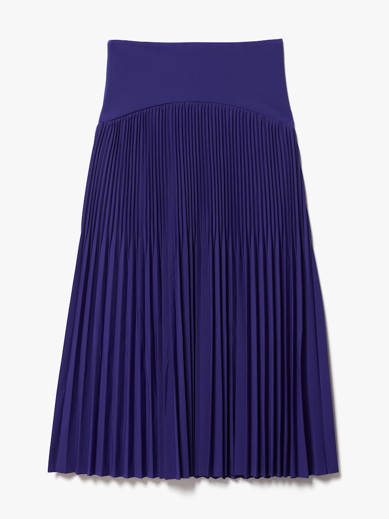 Featherweight Plissé Midi Skirt