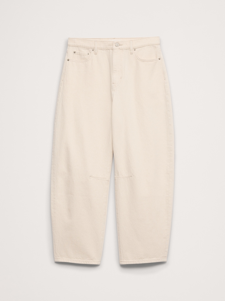Mid-Rise Barrel Ankle Jean