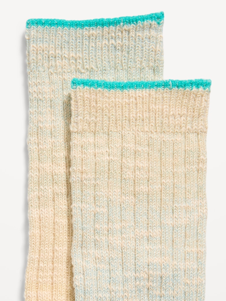 Slouchy Textured Crew Socks for Women