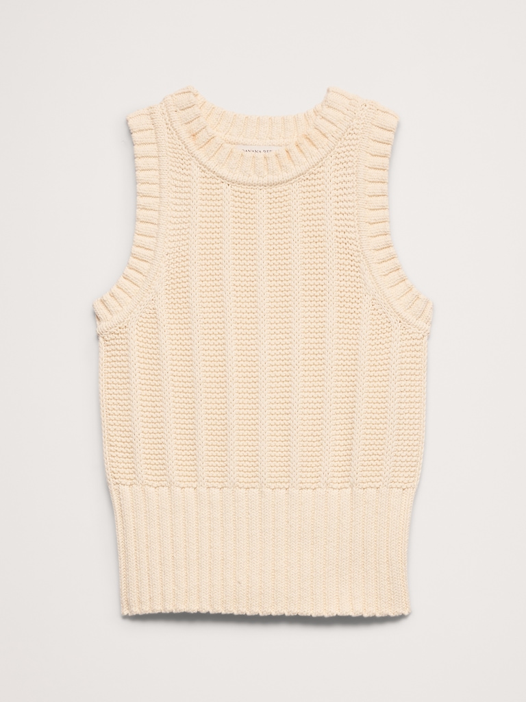 Chunky Cotton Sweater Tank