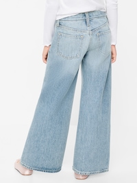 Mid-Rise Ripped Super Baggy Wide-Leg Jeans for Girls