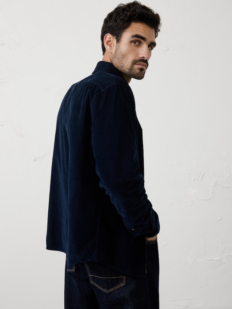 Slim-Fit Fine Wale Corduroy Shirt