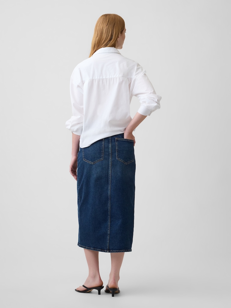 Denim Midi Skirt