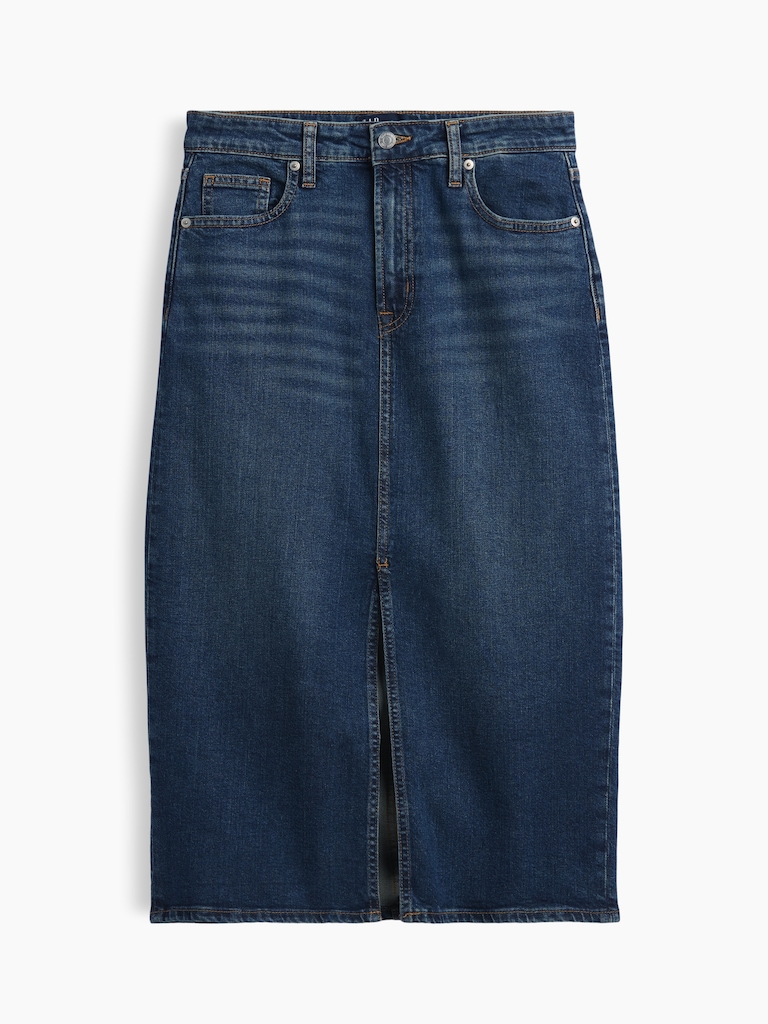 Denim Midi Skirt