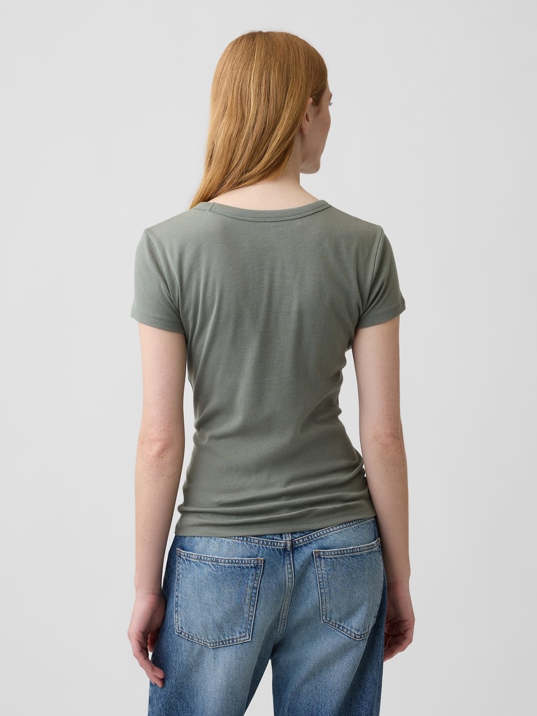 Ribbed Crewneck T-Shirt