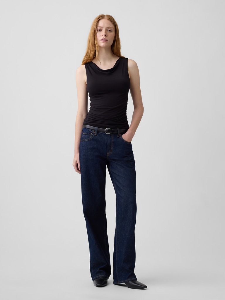 Sleeveless Cowl-Neck Top