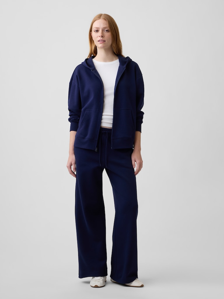 Oversized Fleece Zip Hoodie
