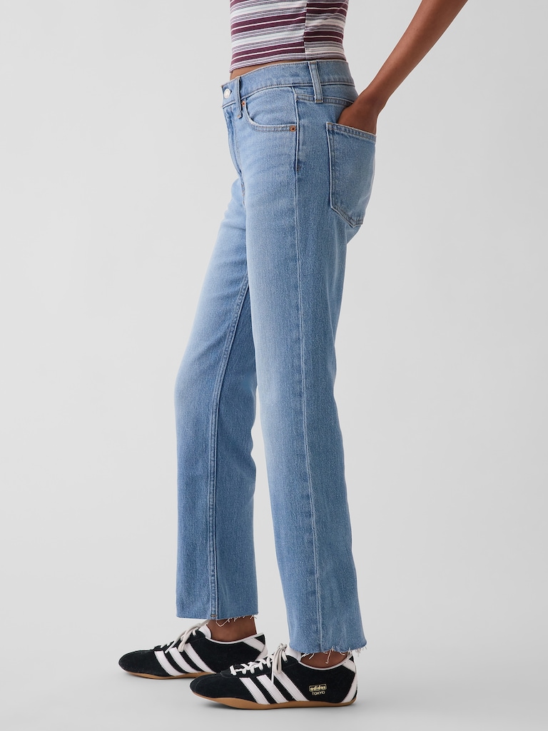 High Rise ’90s Slim Straight Crop Jeans
