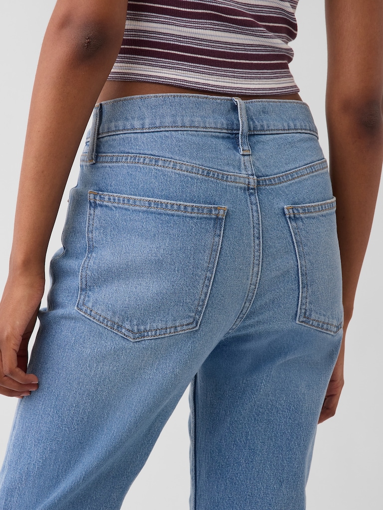 High Rise ’90s Slim Straight Crop Jeans