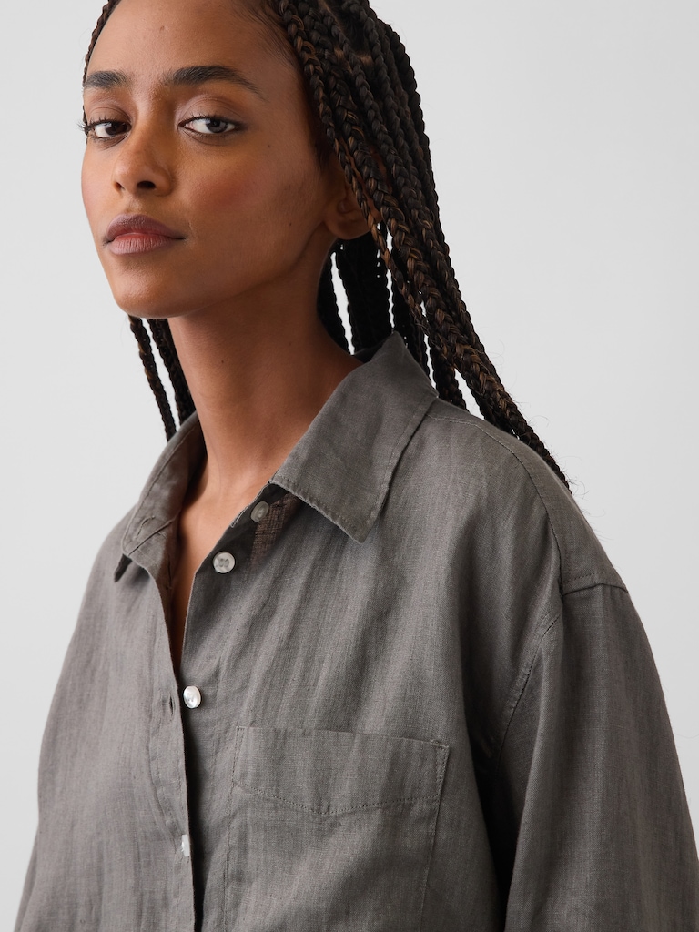 100% Linen Oversized Shirt
