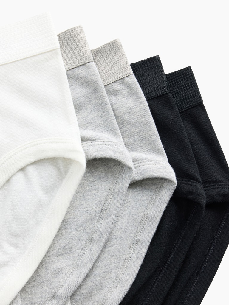Kids Organic Stretch Cotton Basic Briefs (5-Pack)