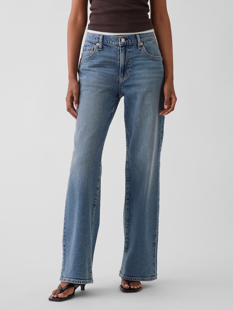 Low Rise Baggy Flare Jeans