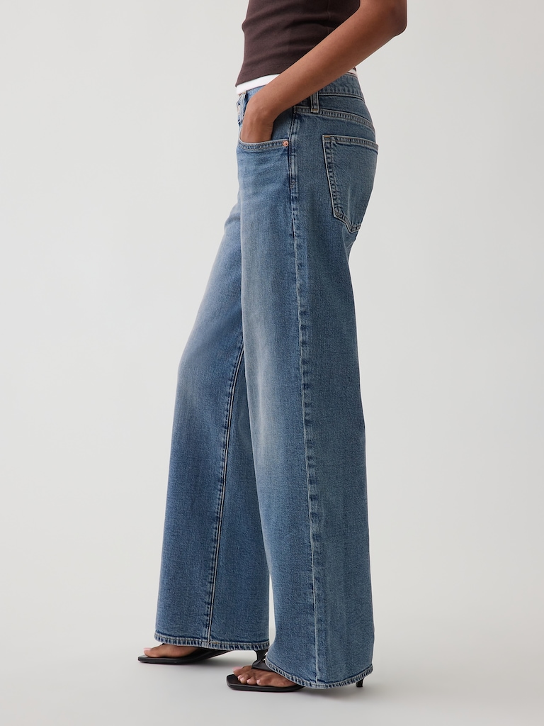 Low Rise Baggy Flare Jeans