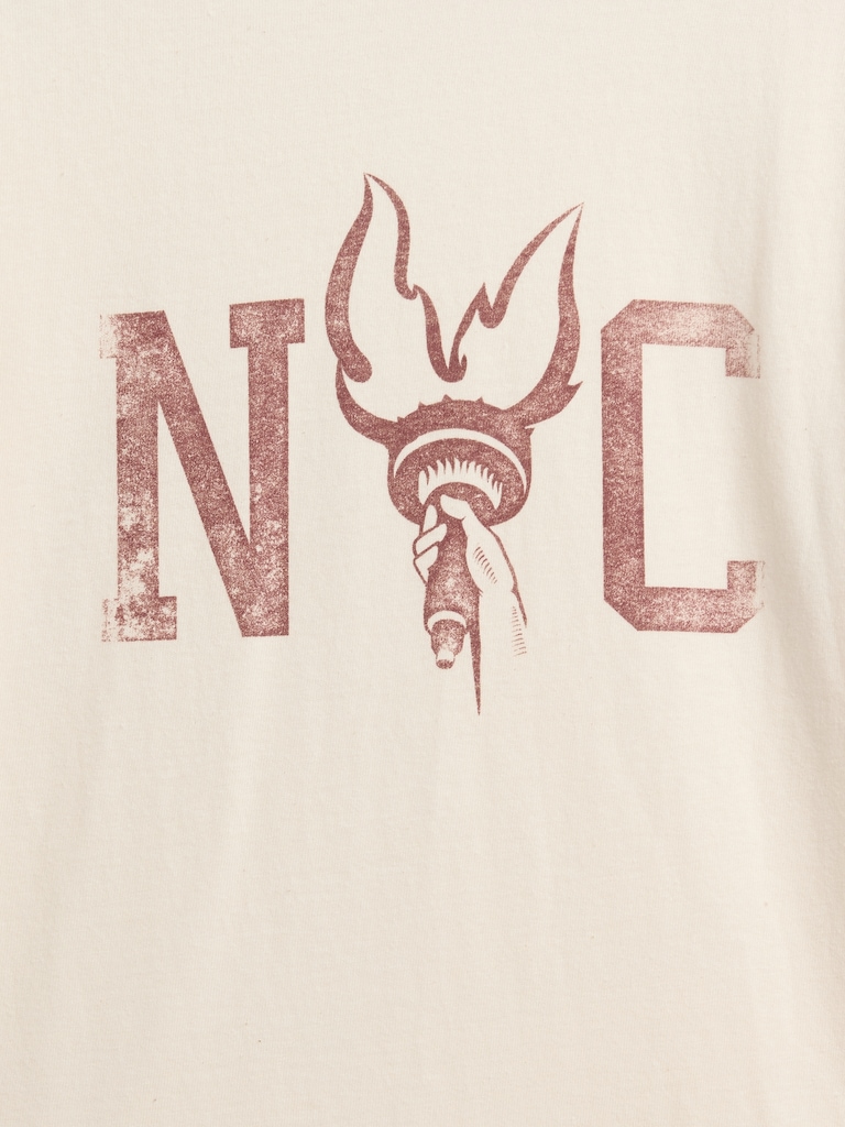 Kids Relaxed New York Graphic Ringer T-Shirt