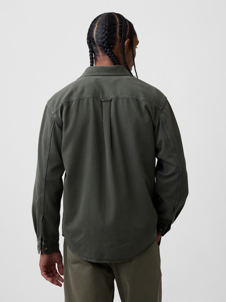 UltraSoft Denim Relaxed Utility Shirt