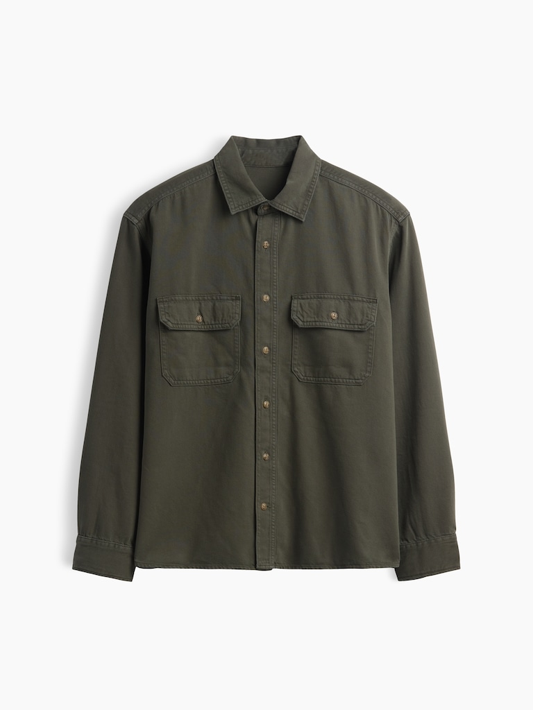 UltraSoft Denim Relaxed Utility Shirt