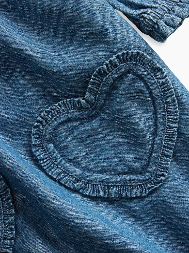 Baby Denim Heart One-Piece