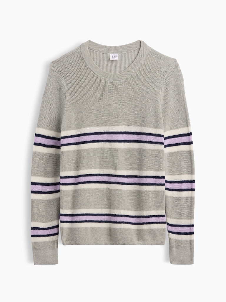 Kids Relaxed Stripe Crewneck Sweater