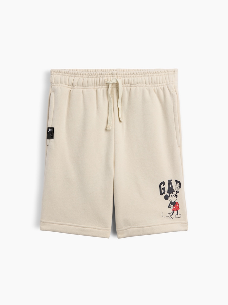 GapKids × Disney Mickey Mouse Relaxed Pull-On Logo Shorts