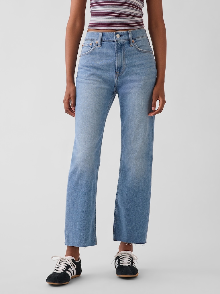 High Rise ’90s Slim Straight Crop Jeans