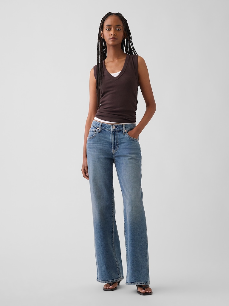 Low Rise Baggy Flare Jeans