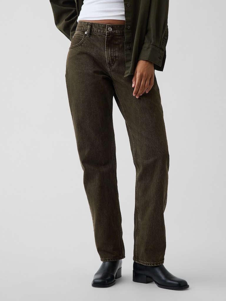Mid Rise Straight Taper Jeans