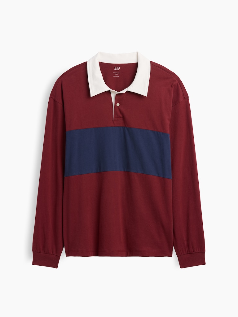 Boxy Colorblock Rugby Shirt
