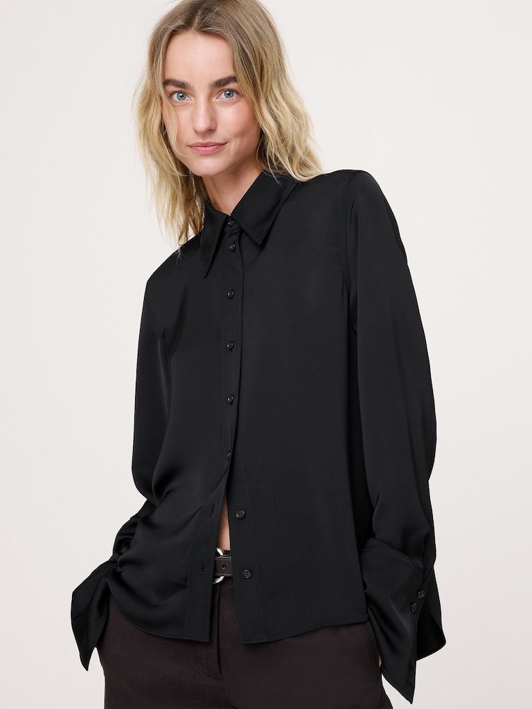 Relaxed Crepe Shirt