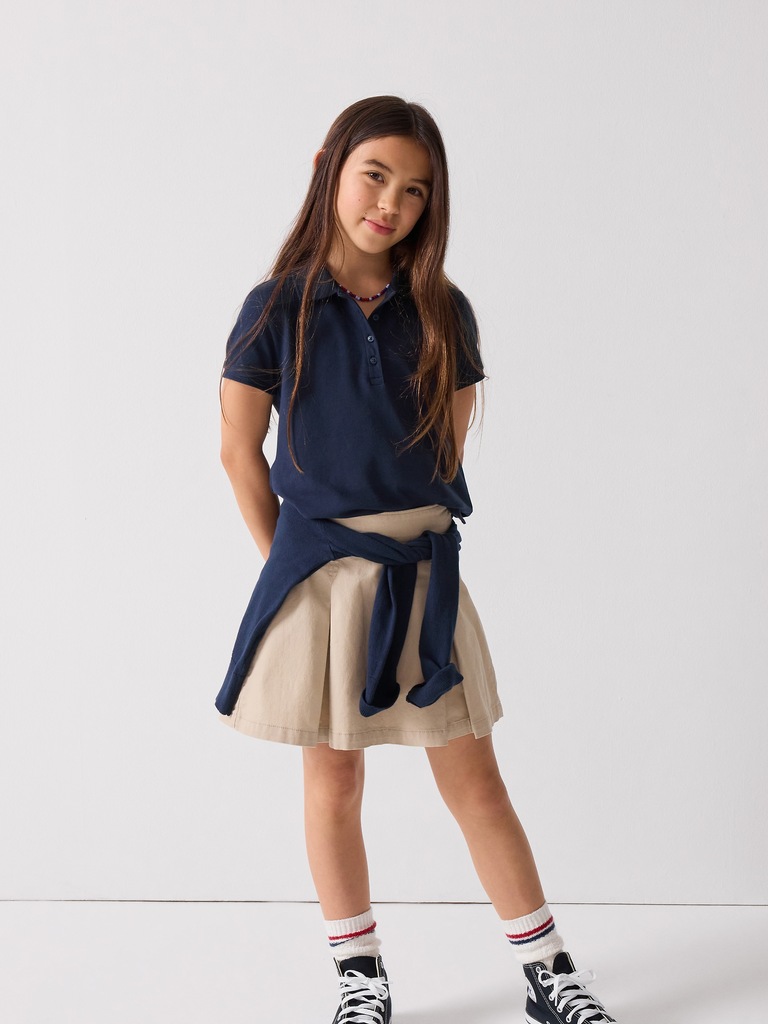 Kids Uniform Stretch Pique Polo Shirt