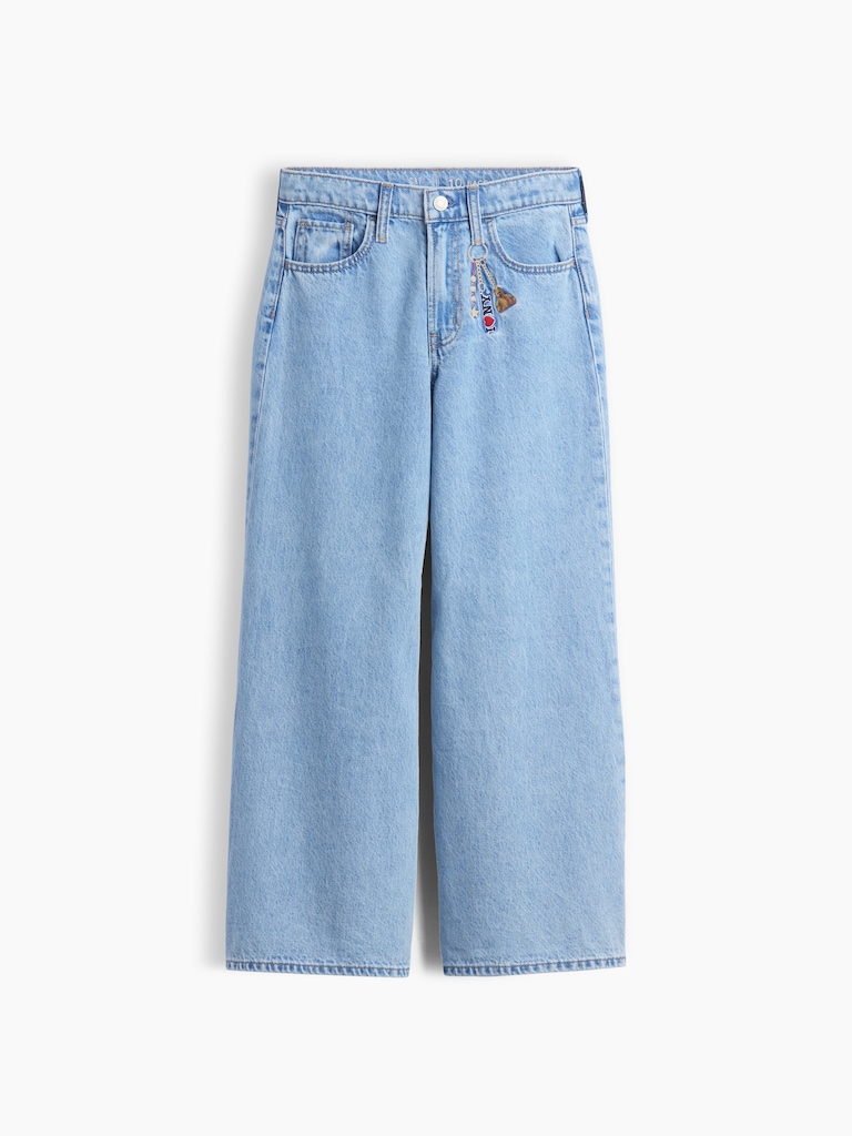 Kids Low Rise Embroidered I Heart NY Baggy Jeans