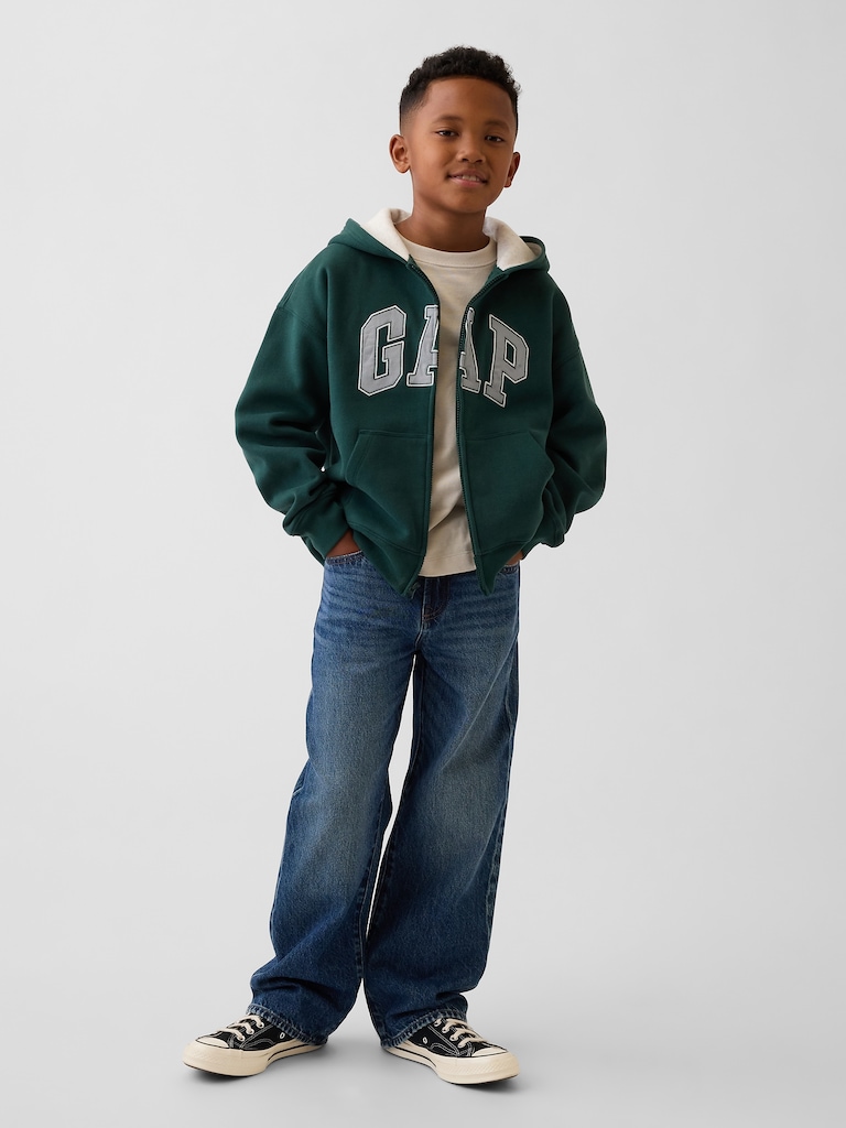 Kids VintageSoft Logo Zip Hoodie