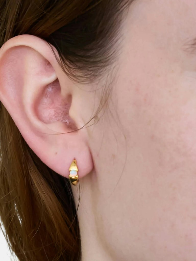 Admiral Row Opal Mini Huggie Hoop Earrings