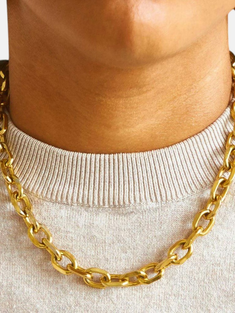 Admiral Row Gold Chunky Cable Chain Necklace