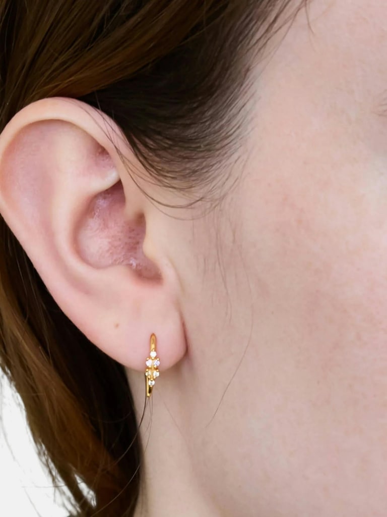 Admiral Row Multi-stone Open Ear Huggies