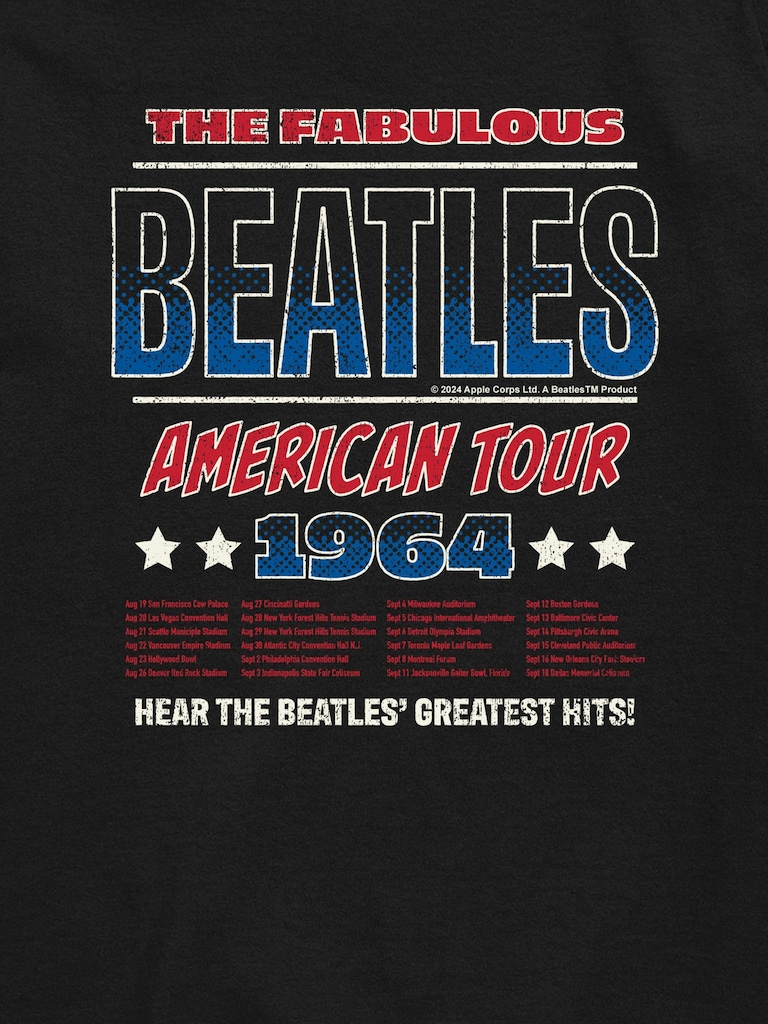 Kids The Beatles American Tour 64 Short Sleeve Graphic T-Shirt