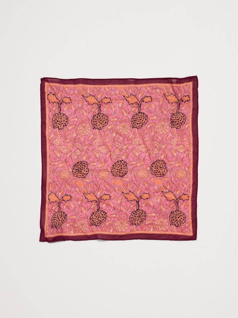 Embroidered Cotton Scarf by Vismaya