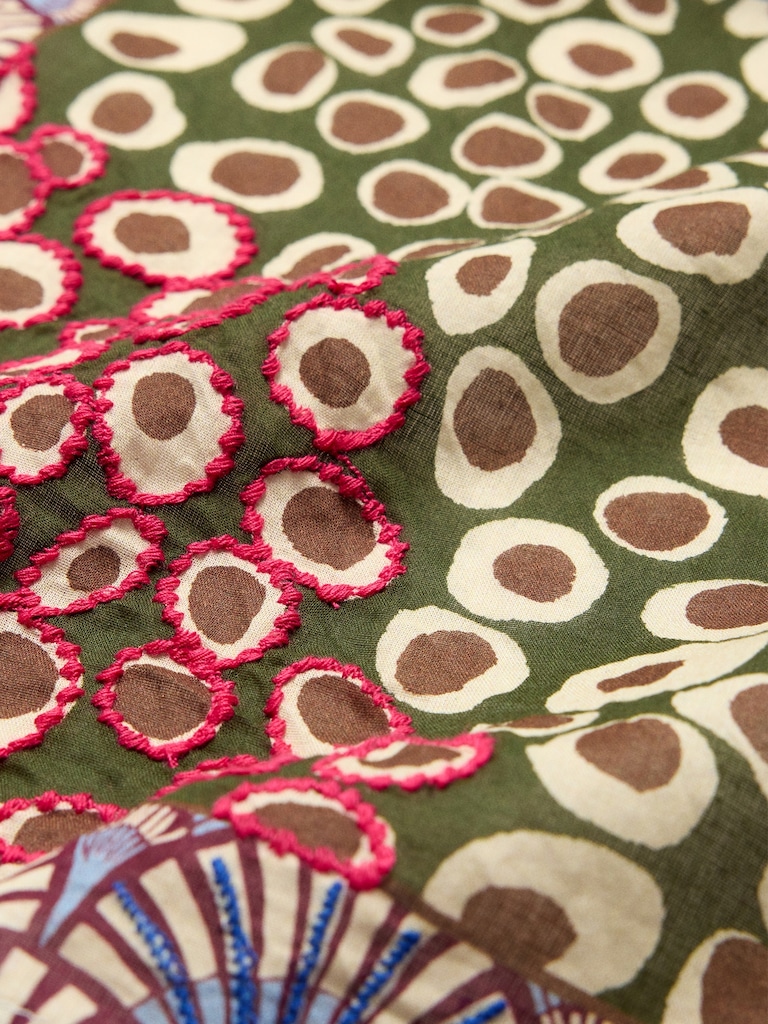 Embroidered Cotton Scarf by Vismaya