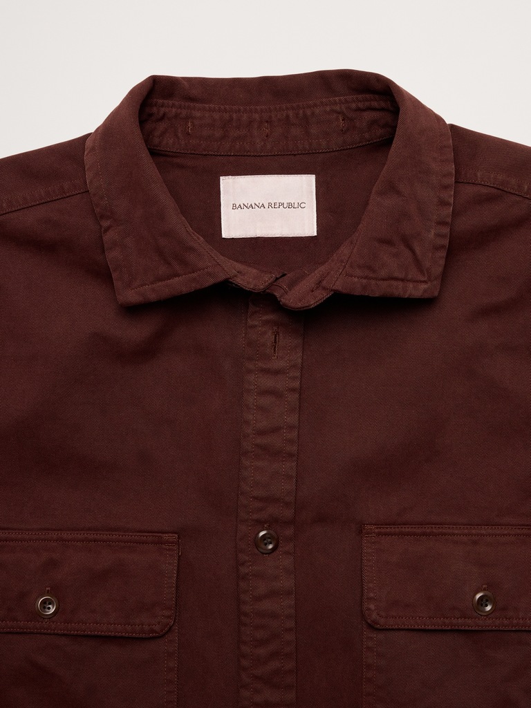 Cotton Twill Shirt Jacket