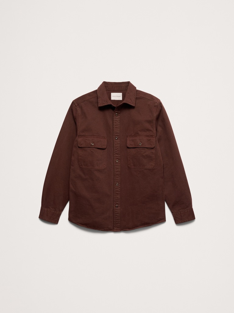 Cotton Twill Shirt Jacket