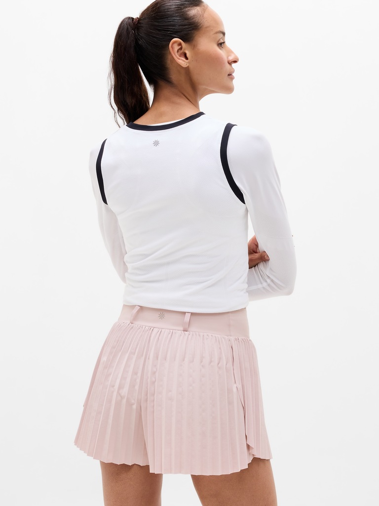 Featherweight Plissé Run Short
