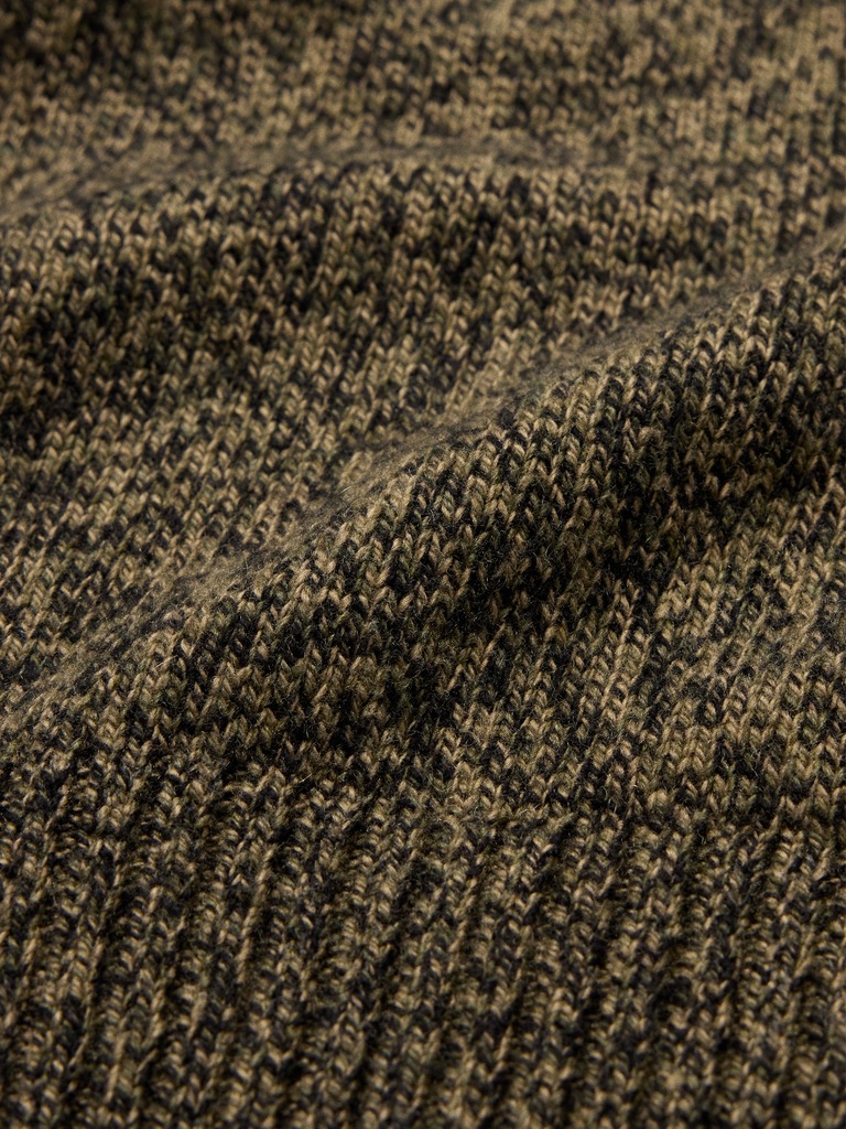 Marled Cotton-Cashmere Crew-Neck Sweater