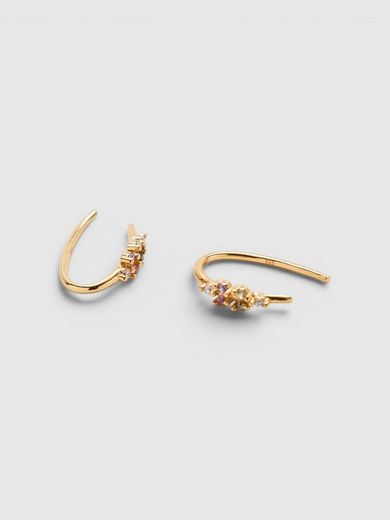 Admiral Row Multi-stone Open Ear Huggies