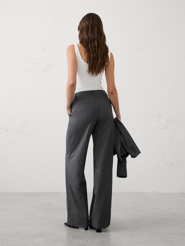 Wide-Leg High-Rise Sculpted Trouser